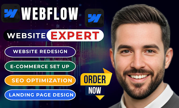 design, redesign, or develop webflow website, webflow expert