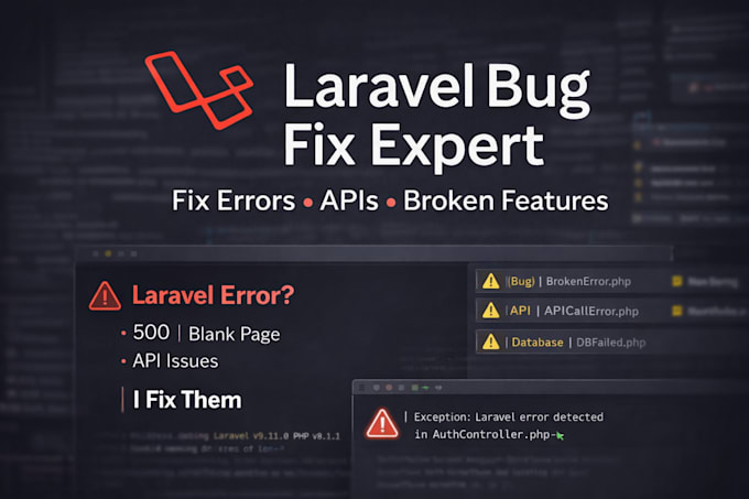 fix laravel bugs errors and API issues