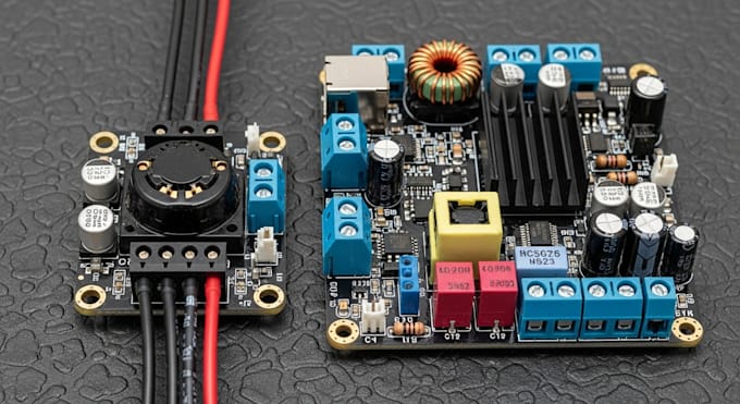 design motor controller esc and power electronic pcb for robotic and drone