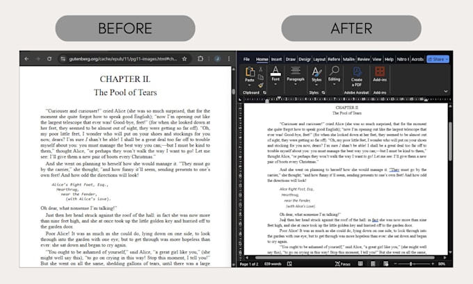 retype your documents from PDF, images, or scan to word