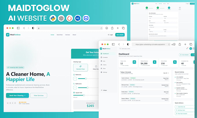 develop ai website, custom website development as ai full stack developer