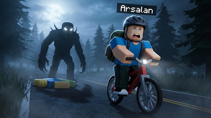 make a 3d roblox youtube thumbnail