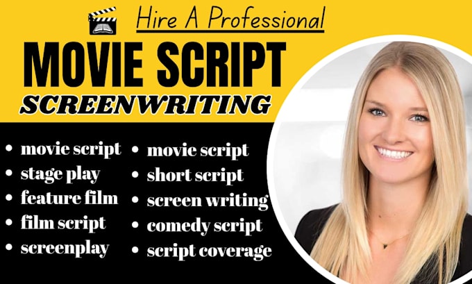 ghostwrite movie script and screen writing for comedy script TV series