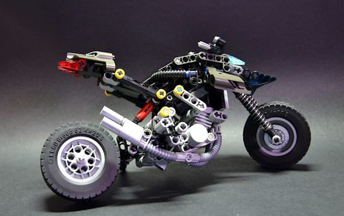 design detailed lego motorcycle moc with realistic features and building guide