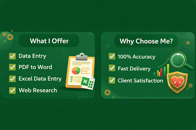 do accurate data entry, copy paste and excel work