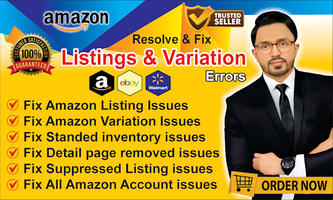 do amazon product listing variations or fix amazon listing issues
