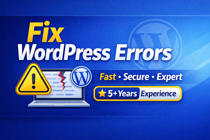 fix wordpress issues, errors, or broken website