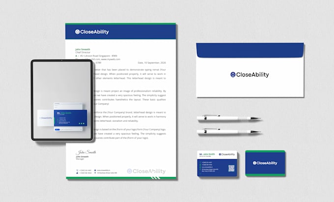 design a professional corporate print branding package