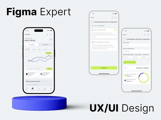 do UX UI app design in figma