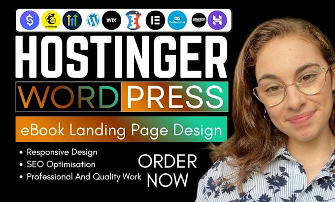 hostinger wordpress author website, ebook landing page, wordpress ebook website