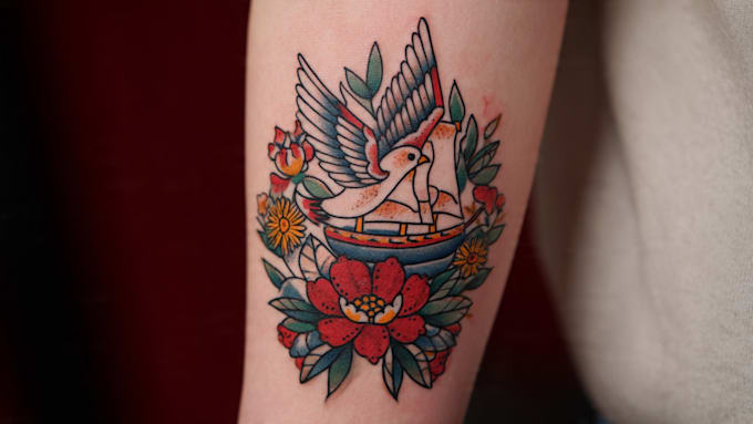 create a custom traditional tattoo design