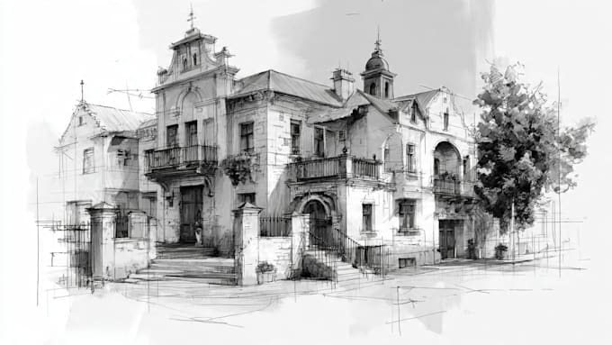 create urban sketches and architectural illustrations