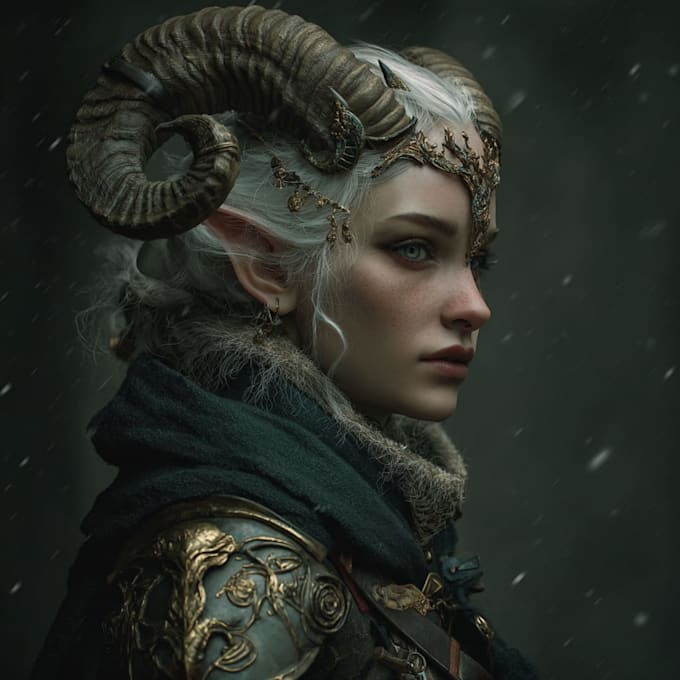 paint a realistic or fantasy portrait