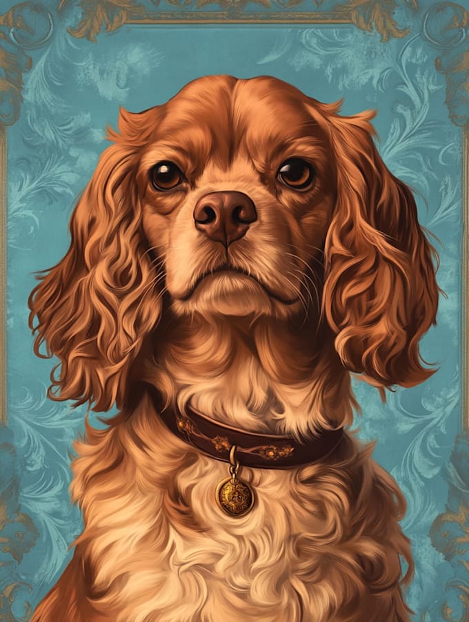 custom pet portrait, dog portrait, cat portrait drawing