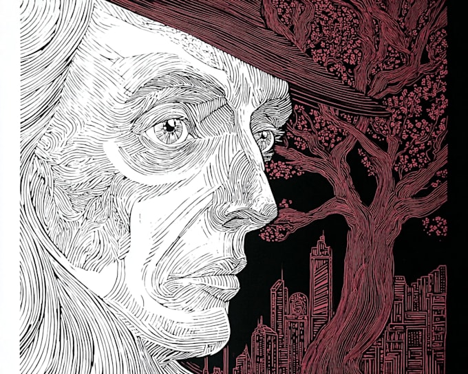 do linocut or woodcut illustrations