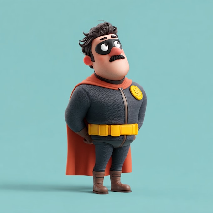 do high quality cartoon character artwork in superhero
