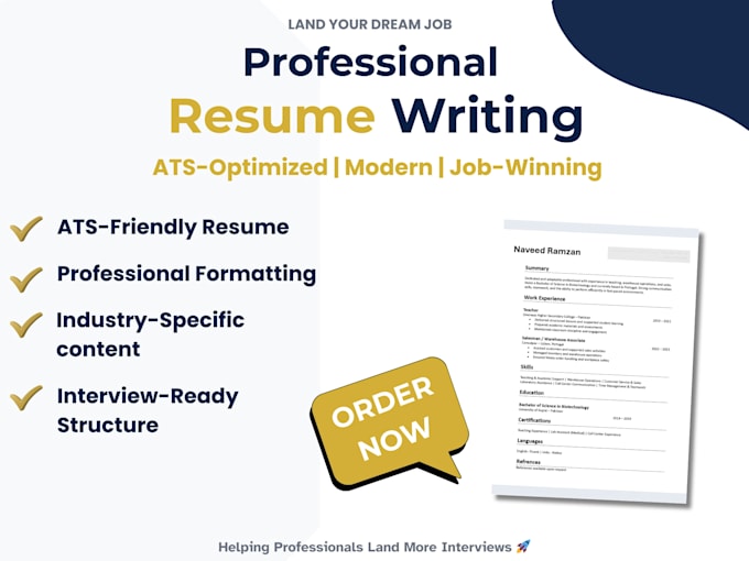 be your professional CV maker and ats resume writer