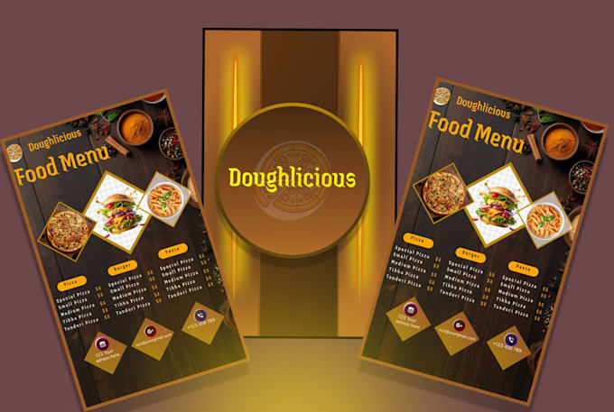 create restaurant food menu, food flyer, digital menu board