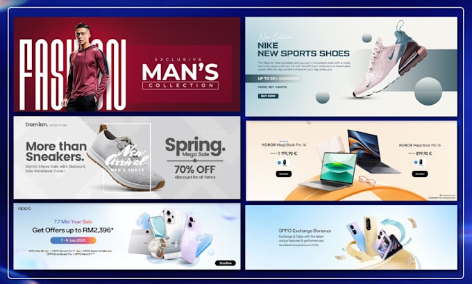 design professional website banner, header, and hero image