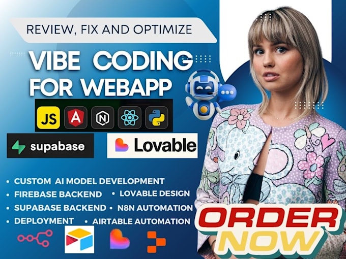 develop a full stack supabase web application using lovable ai base44 and replit
