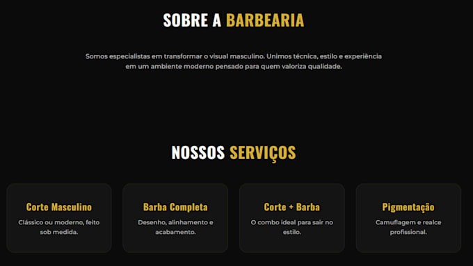 create a modern website for barbershops and local businesses