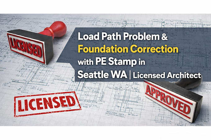 load path problem foundation correction pe stamp seattle wa licensed architect