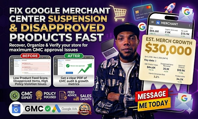 fix google merchant center suspension and disapproved products fast