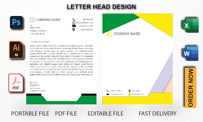 design custom invoice, flyer, letter head for your business