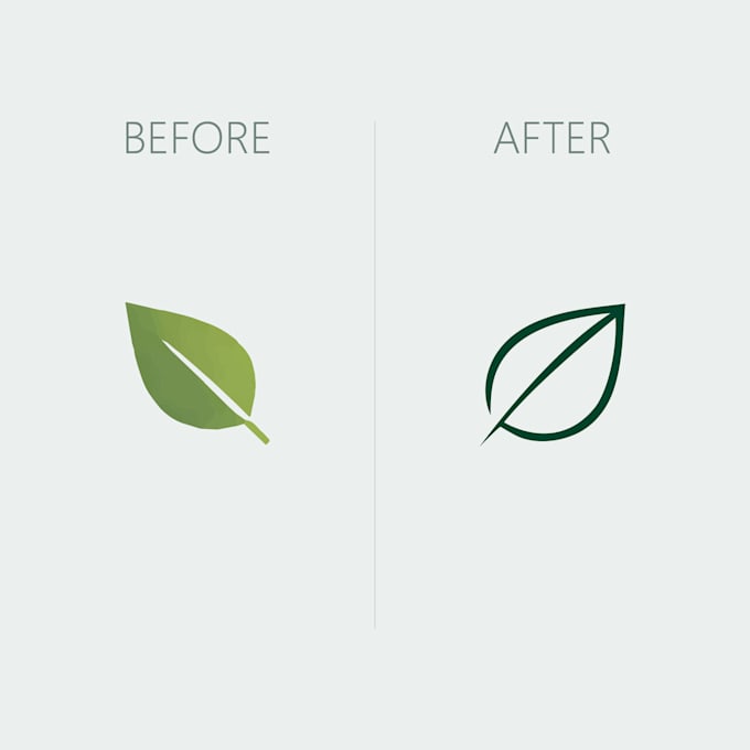 redesign your logo into a clean and minimal style