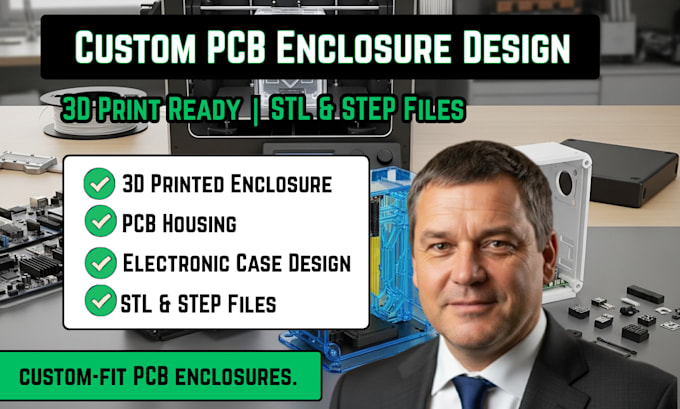 do pcb enclosure, pcb casing, pcb case for 3d printing