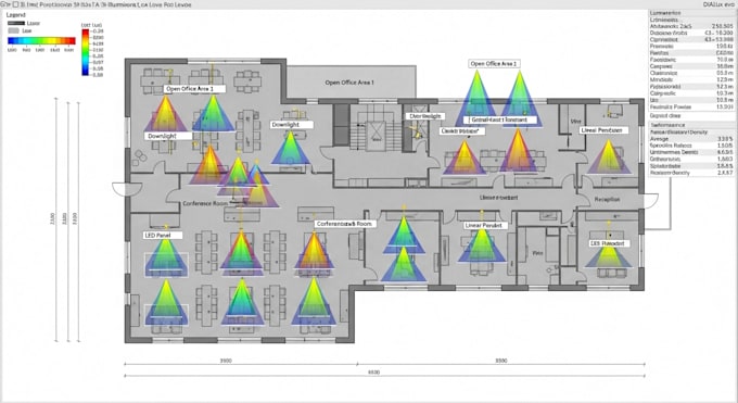 design a professional photometric lighting plan using dialux evo