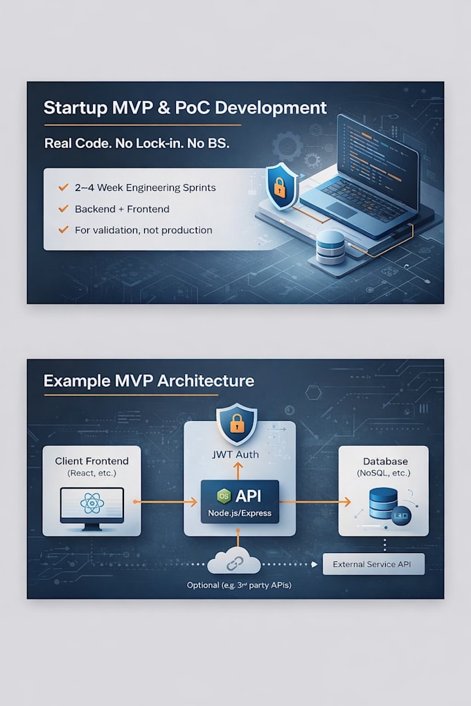 build a poc or mvp for your startup with real scalable code