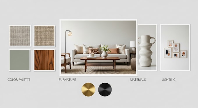 create a professional interior design mood board for your space