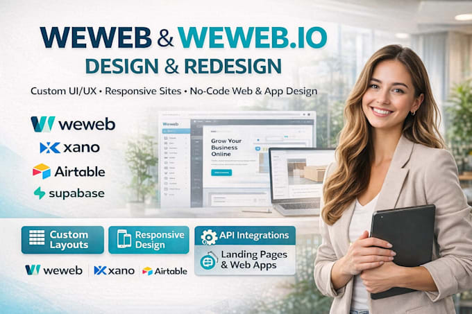 fix issue mobile responsive weweb io webflow xano saas page weweb website design