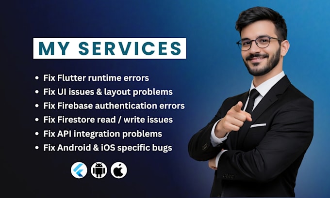 fix flutter app bugs, errors, and crashes professionally