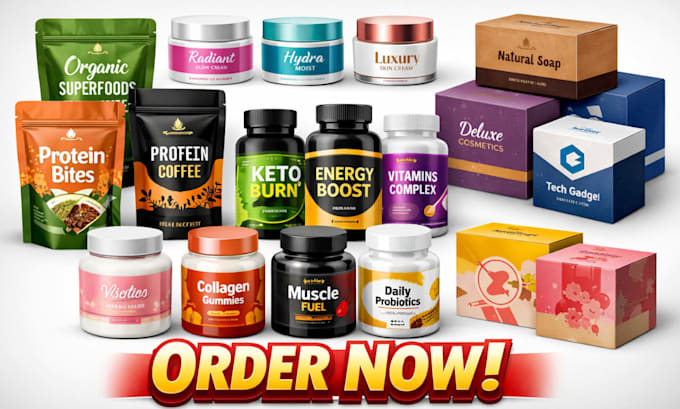 provide print ready pouch design and label packaging