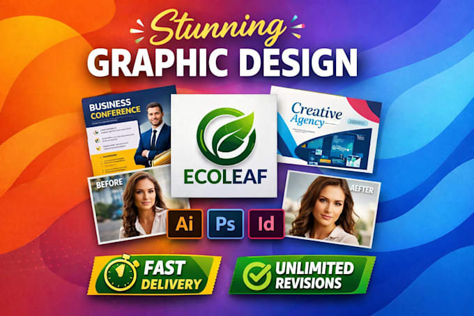 create stunning graphics, vectors, flyers, editing, and designs