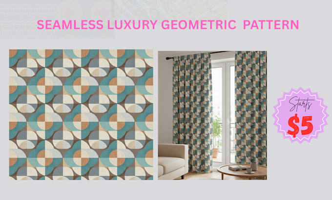 design seamless geometric patterns for fabric, wallpaper and branding