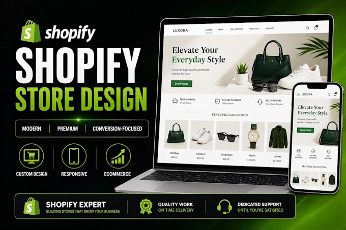 design or redesign a professional shopify store