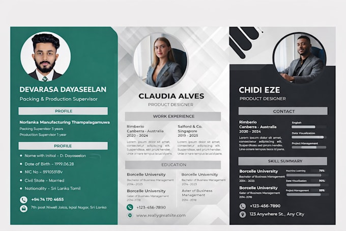 professional resume and cv design