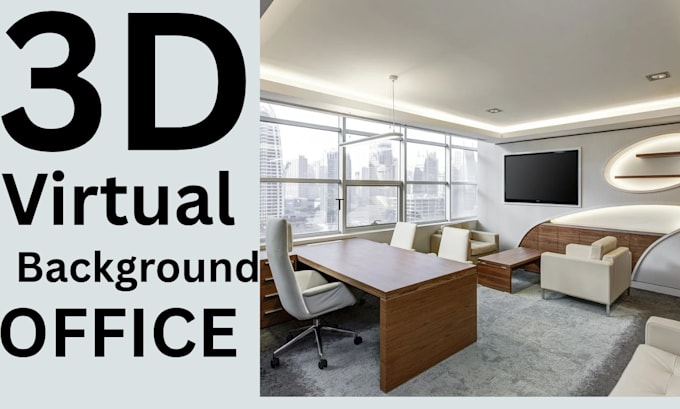 create the virtual background office design professional business office