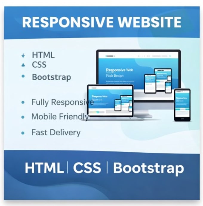 create a responsive website using HTML CSS and bootstrap