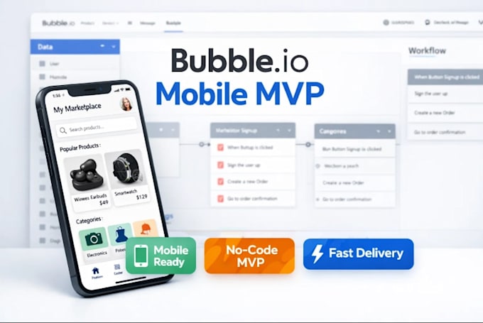 build a bubble io mobile app mvp