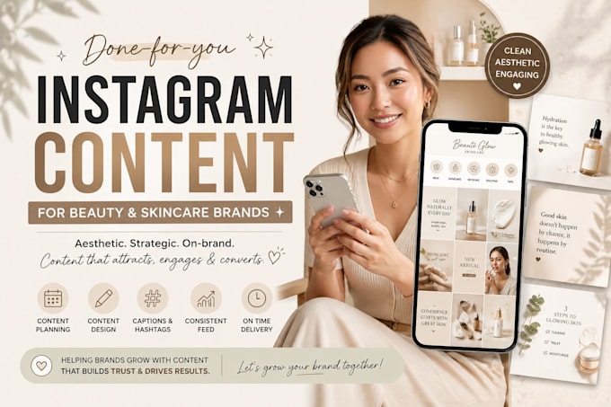 create luxury skincare and beauty instagram content