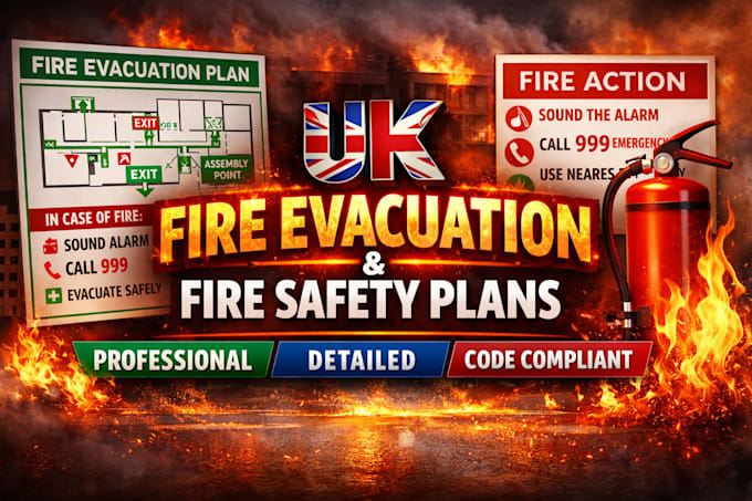 create UK fire safety plans and building regulation compliant drawings