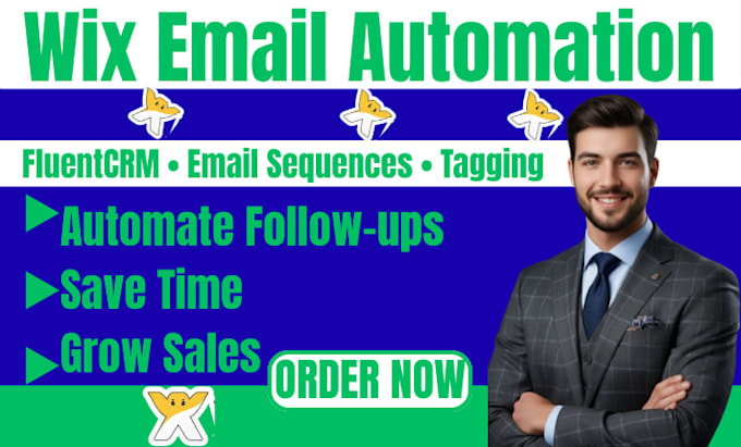 do wix email automation, fluentcrm setup, email sequences and tagging