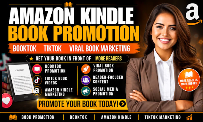 promote your amazon kindle book with viral booktok video and tiktok marketing