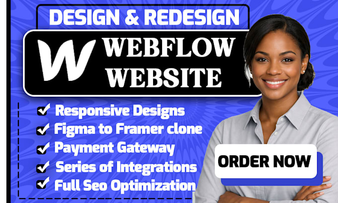 design, redesign webflow website, figma to webflow or framer, webflow seo expert