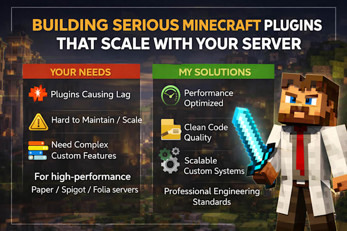Develop a professional custom minecraft plugin for your server by ...