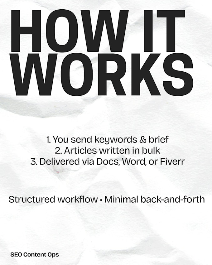 write bulk SEO articles for agencies and publishers